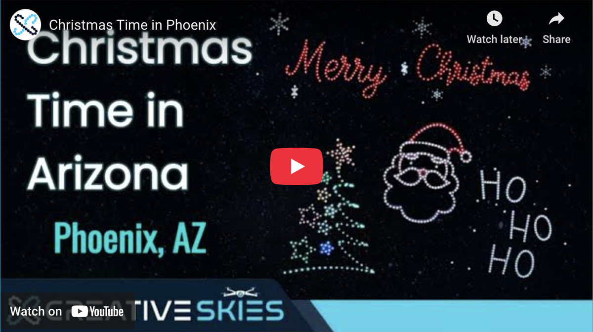 Christmas HoHoHo drone light show — Creative Skies