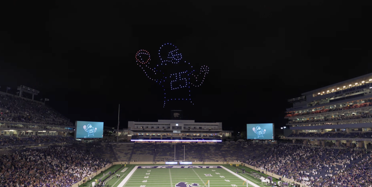 Kansas State postgame drone show 2025 — Creative Skies