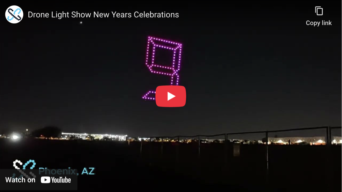 New Year's drone light show — Creative Skies